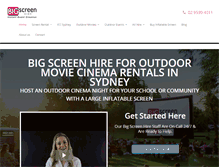 Tablet Screenshot of bigscreenhire.com.au
